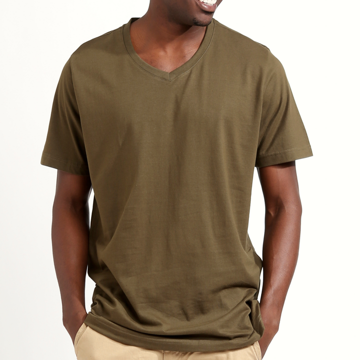 Regular Fit T-Shirt, V Neck