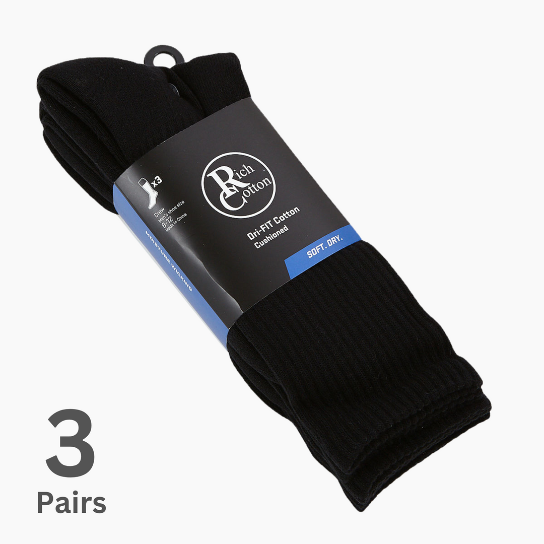 Crew Cut Dri-Fit Cushioned Socks