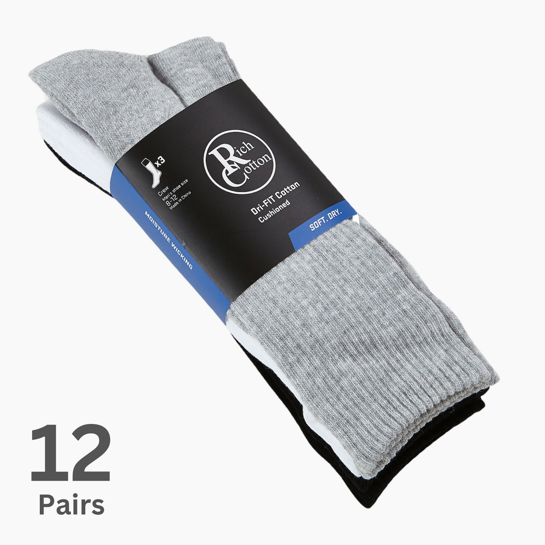 Crew Cut Dri-Fit Cushioned Socks