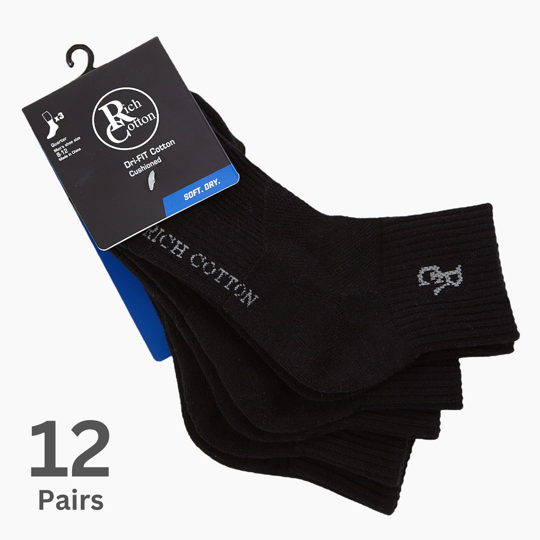 Quarter Dri-Fit Cushioned Socks