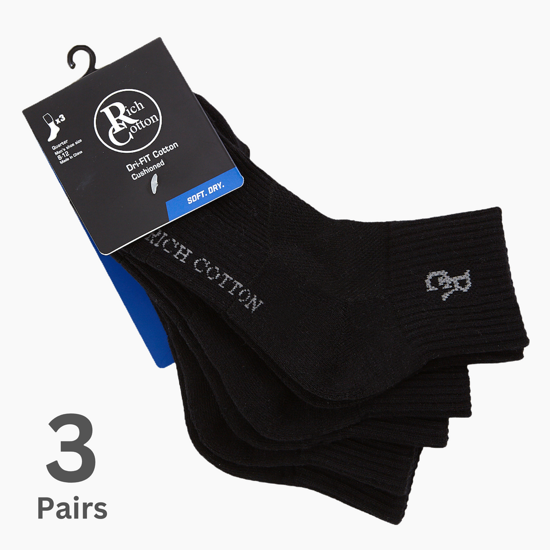 Quarter Dri-Fit Cushioned Socks