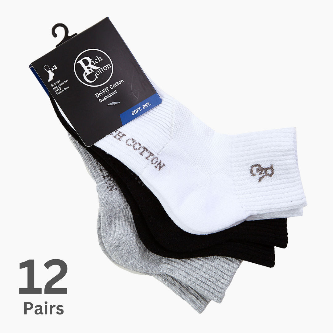 Quarter Dri-Fit Cushioned Socks